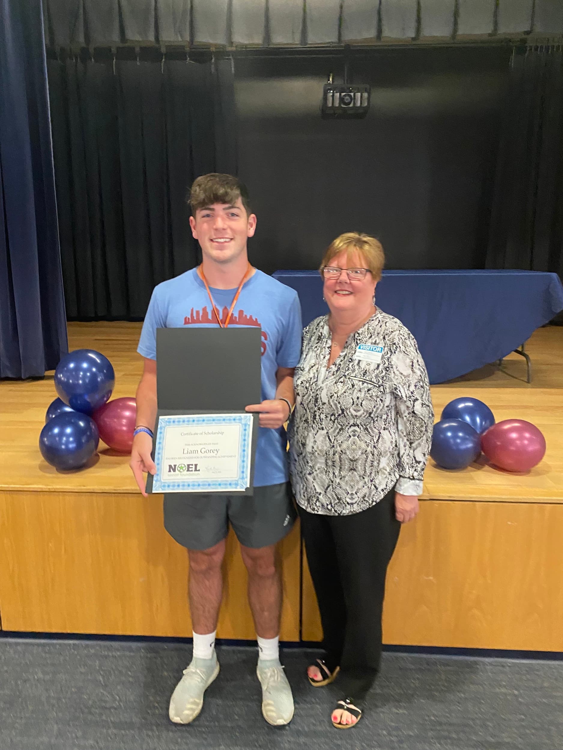 Liam Gorey, Noel Soccer Foundation scholarship recipient